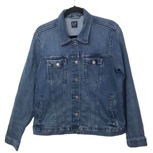 Gap Blue Denim Icon Jean Jacket Approx Large
